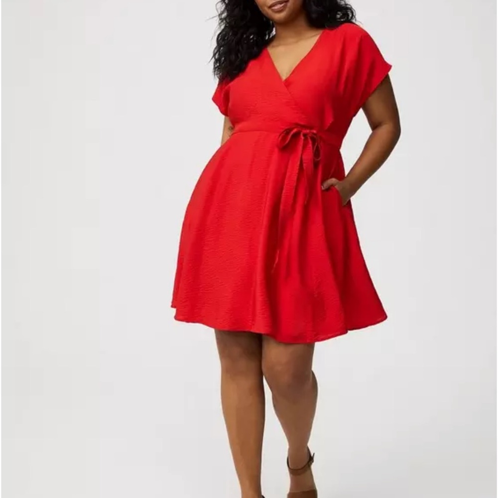 Torrid Red Wrap Dress